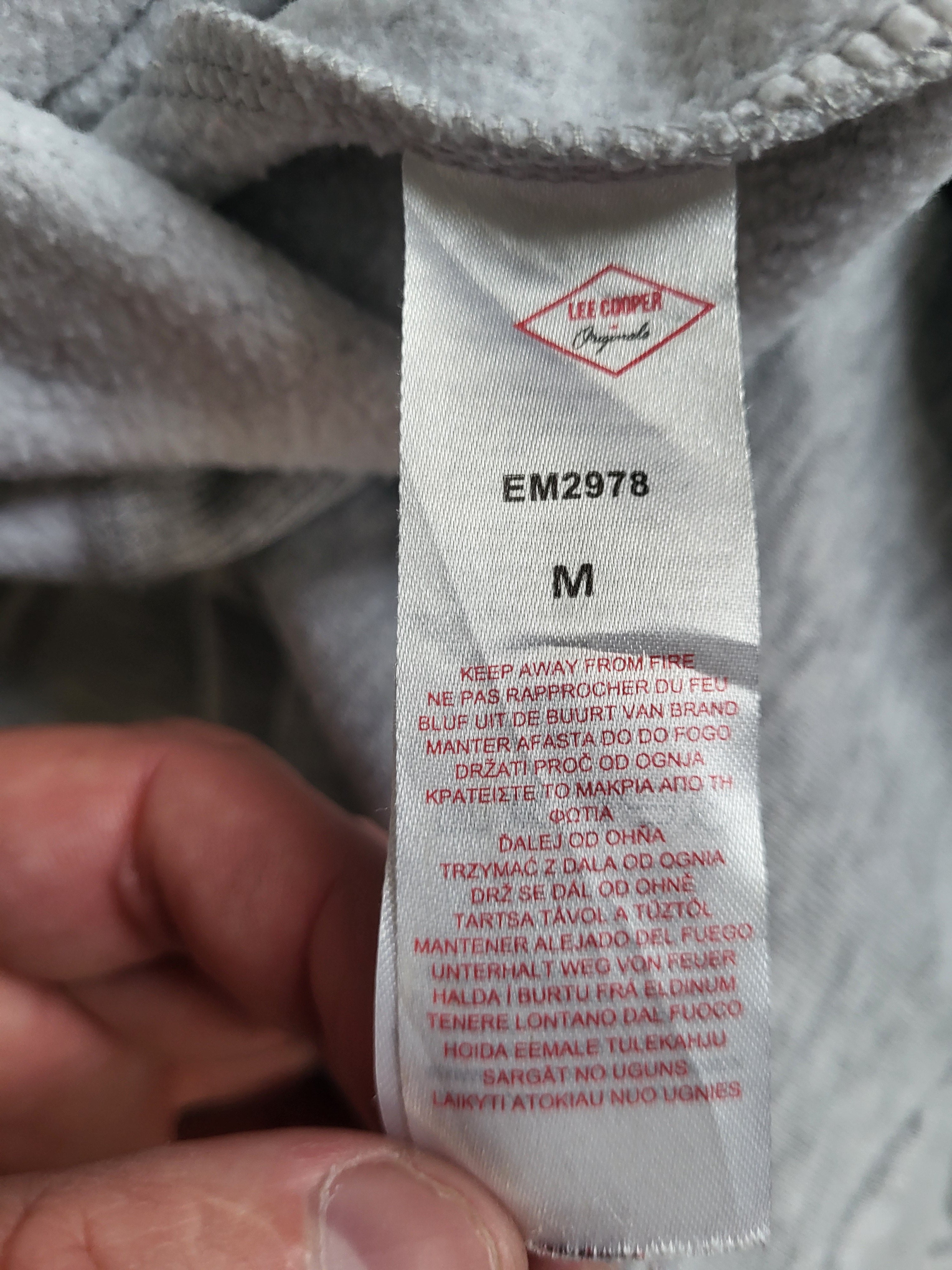 Sweat col zippé Lee Cooper Originals – Gris chiné – Taille M