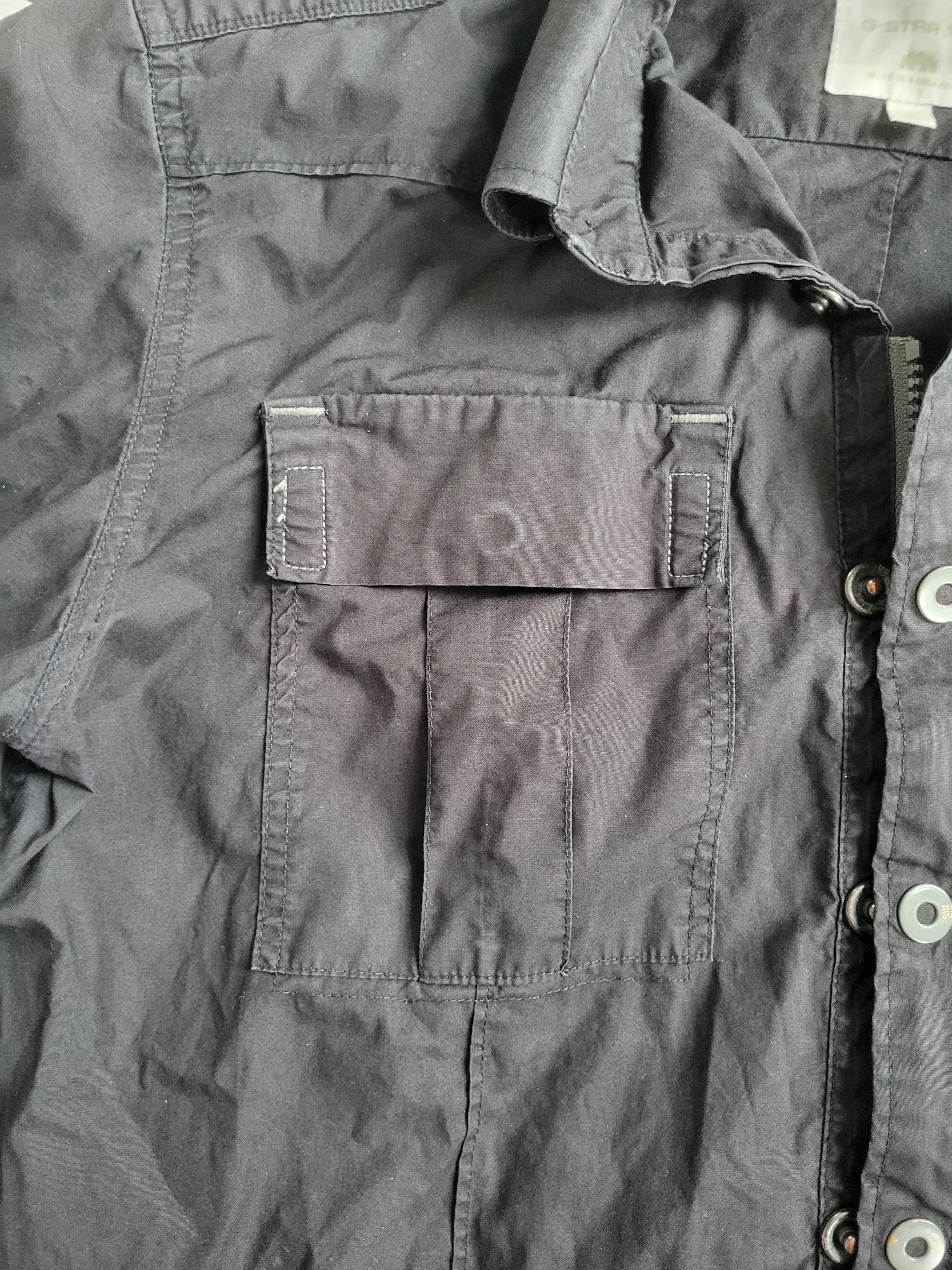 Chemise G-Star RAW 3301 Zippée - Utility Denim Noir - Taille L - Overshirt Veste Technique