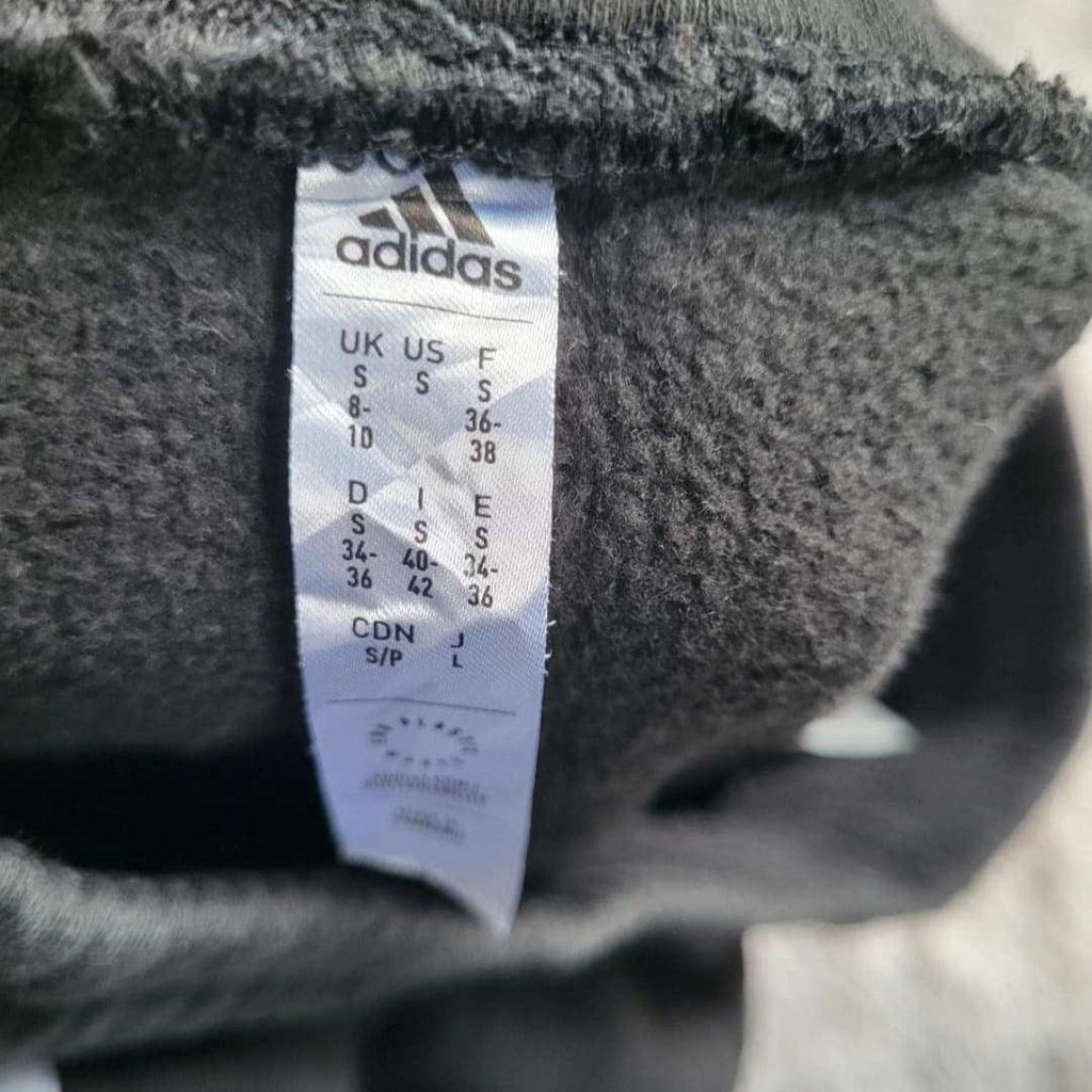 Pantalon Adidas noir, taille S, étiquette visible, Fripes Sélect