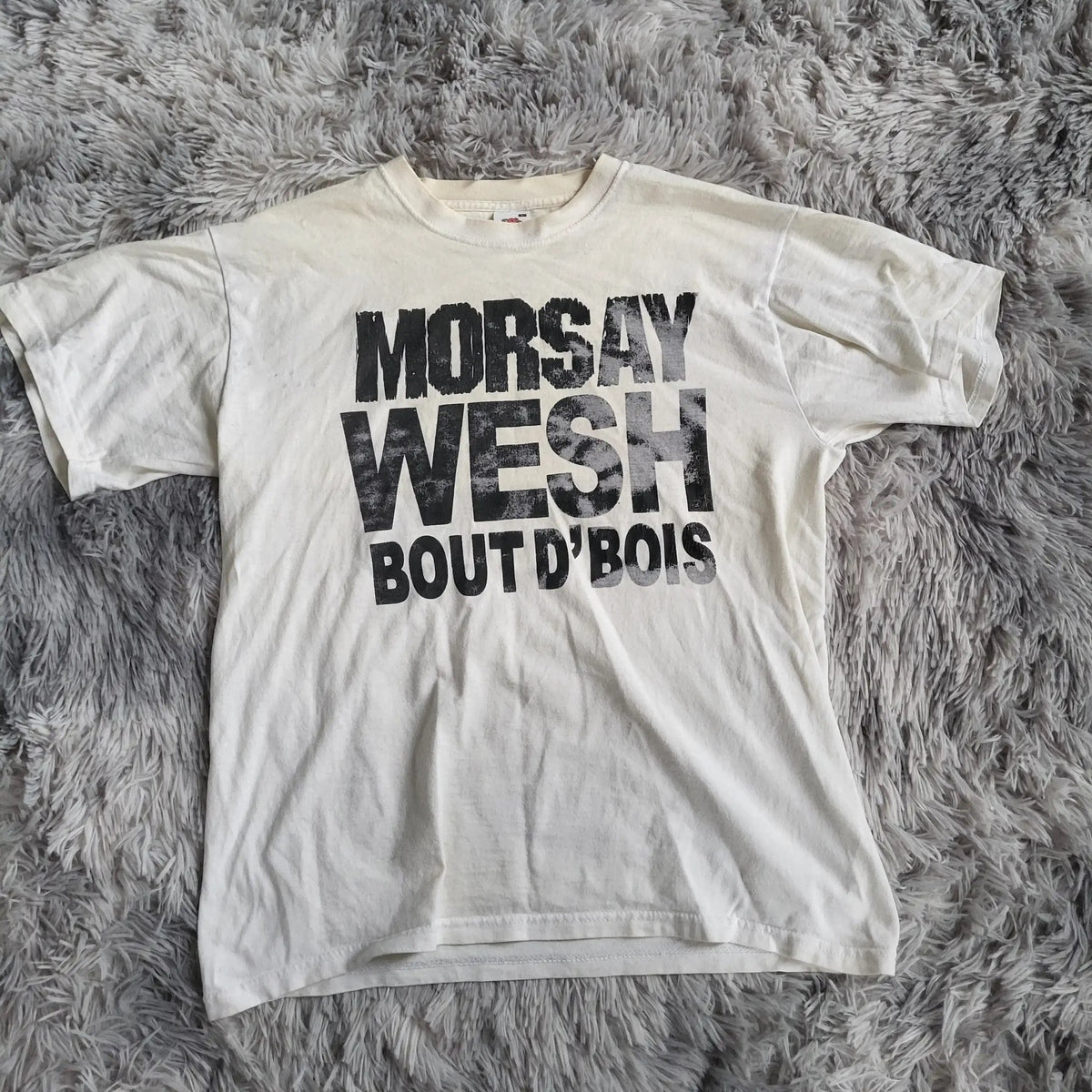 T-shirt Morsay Vintage "Wesh Bout d'Bois" – Fruit of the Loom – Taille L – Rare Archive T2LG