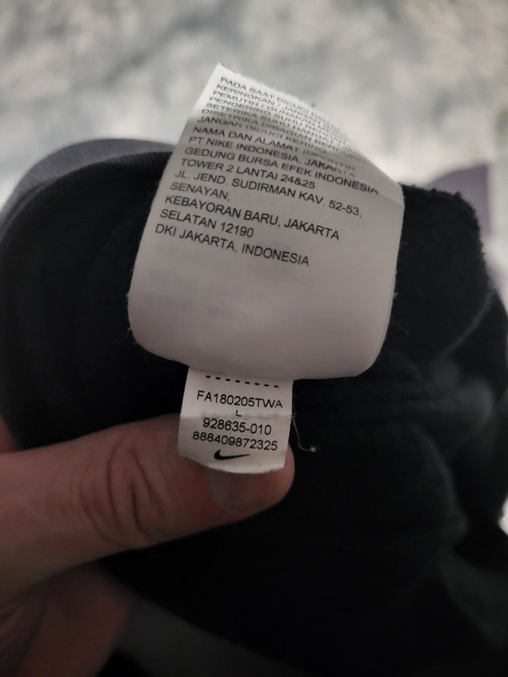 Sweat Nike Air Crewneck - Noir & Gris - Taille L - Zip Latéral Style