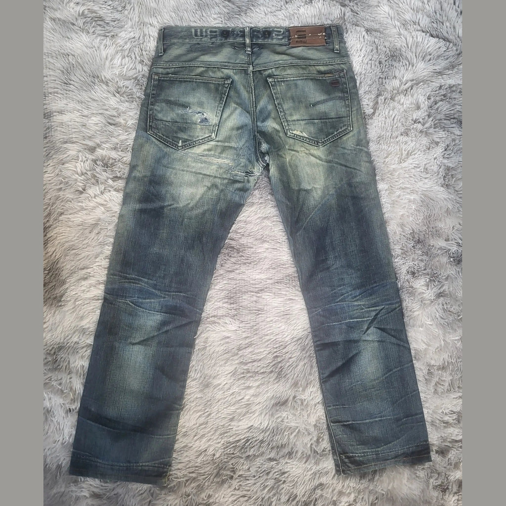 Jean G-Star RAW 3301 Homme W34 L34 Coupe Regular Tapered Délavé