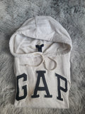 Sweat à Capuche Gap Classique – Blanc Cassé – Taille M – Logo Brodé – Unisexe