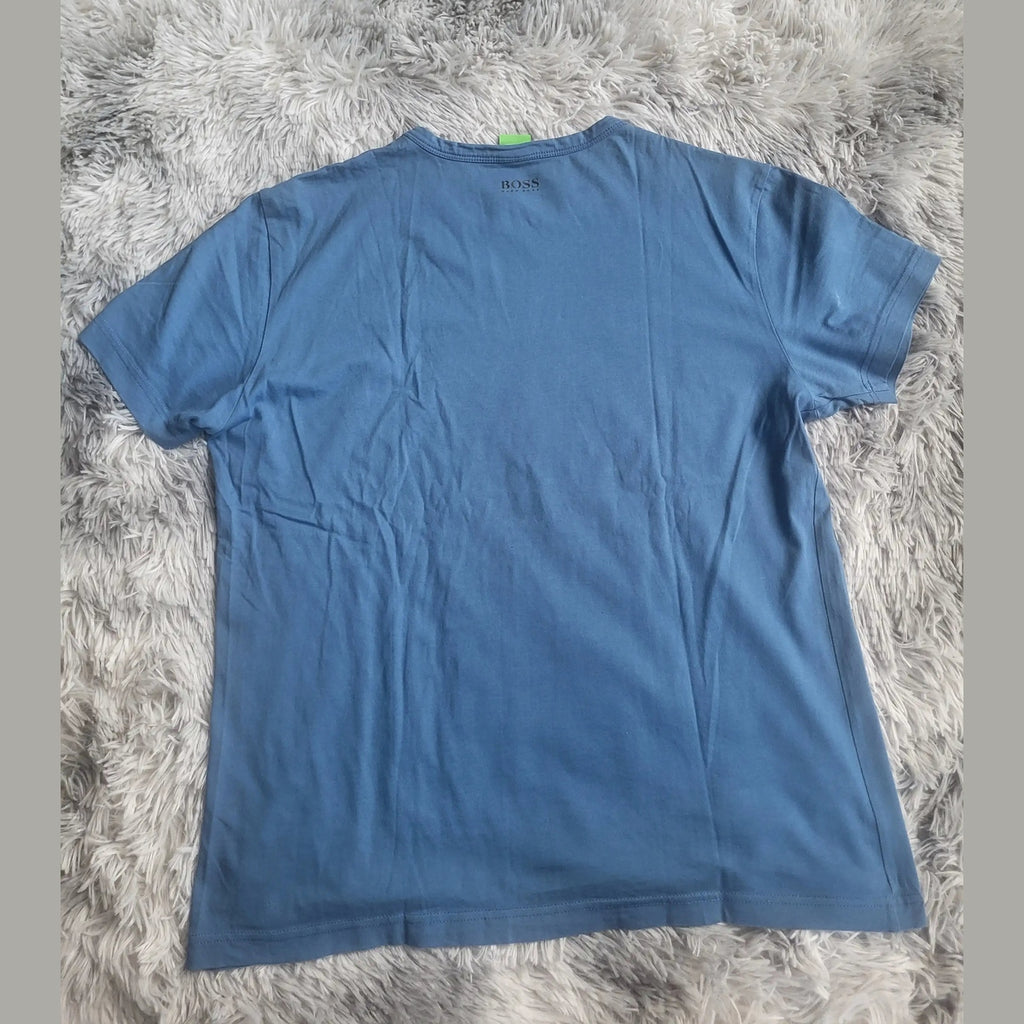 T-shirt Hugo Boss Green Team Bleu Coton Pima Sport Chic Taille M