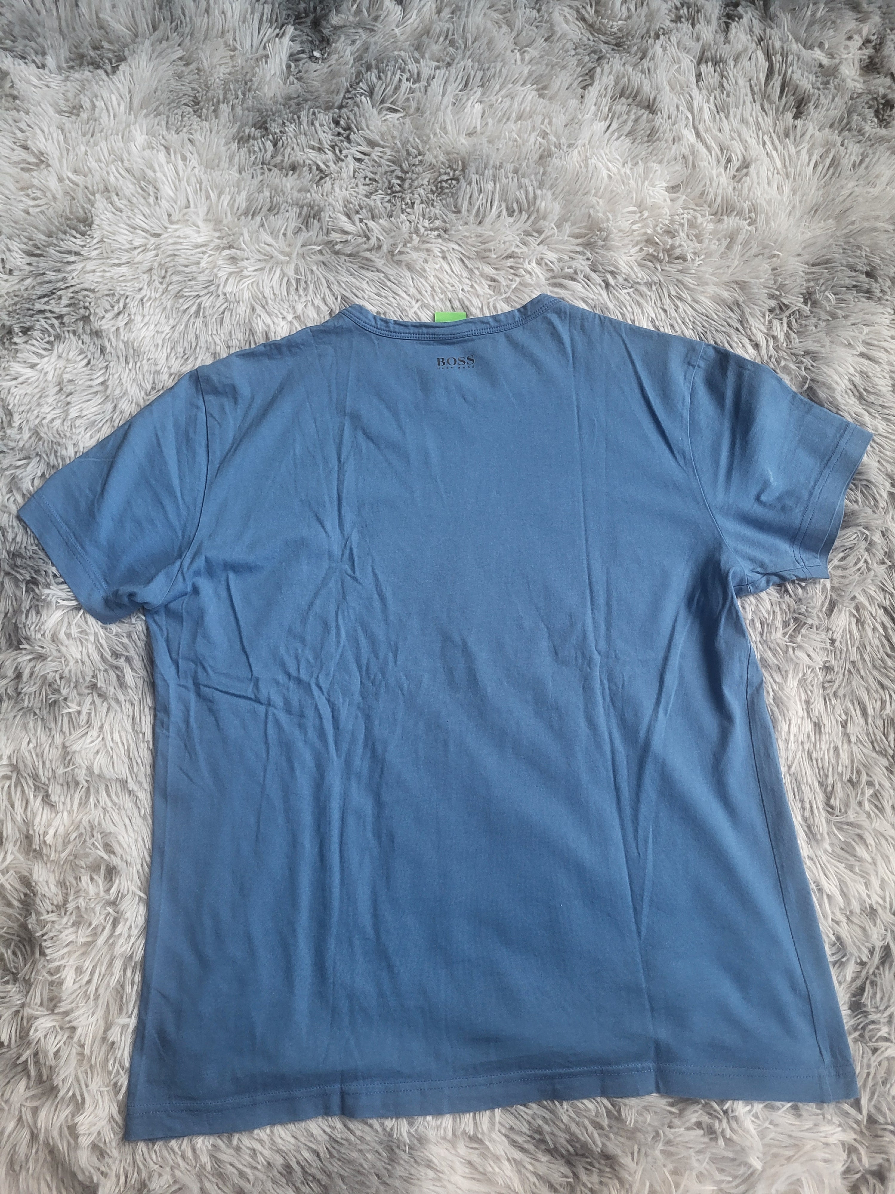 T-shirt Hugo Boss Green Team Bleu Coton Pima Sport Chic Taille M