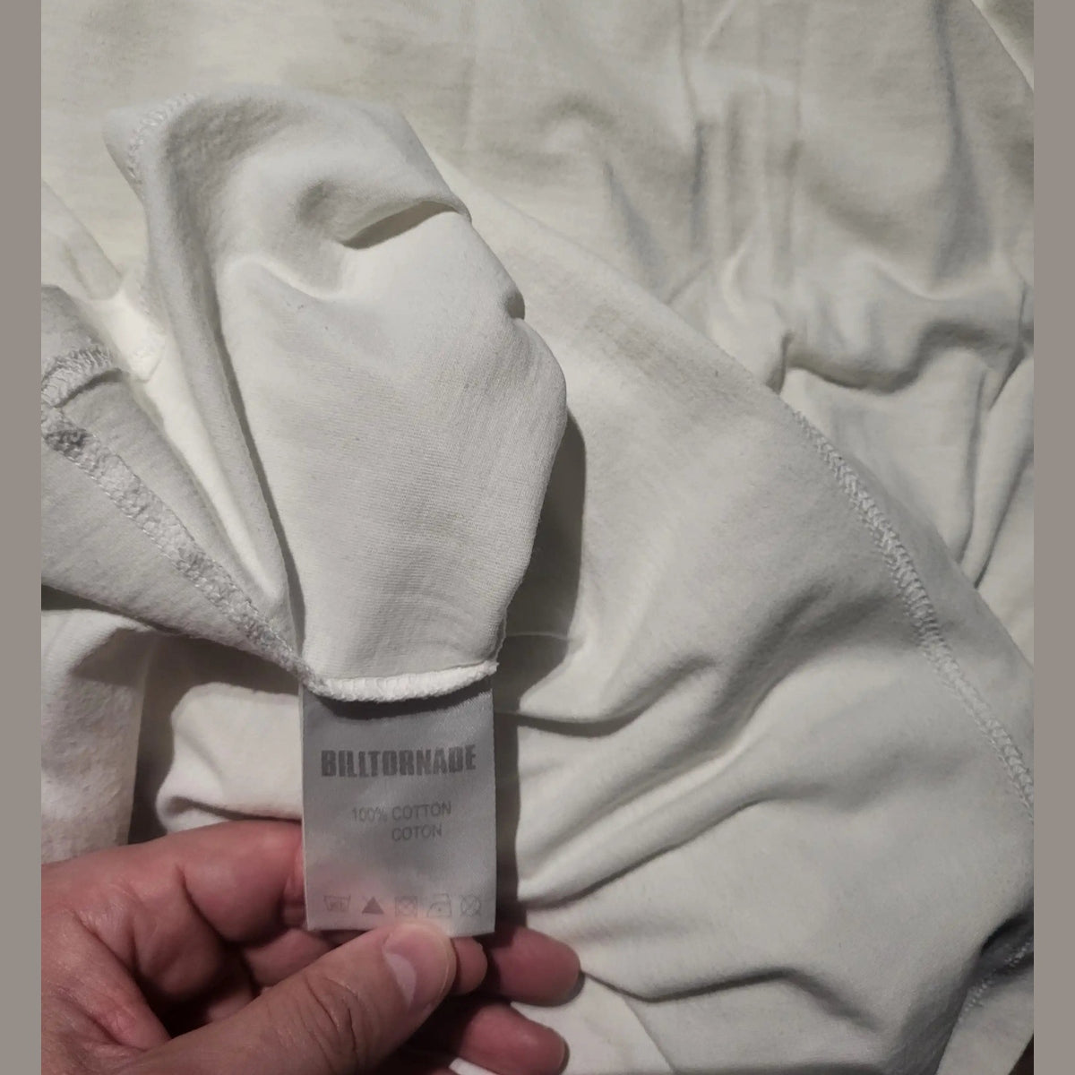 T-shirt blanc Biltornade en coton, taille non visible, Fripes Sélect