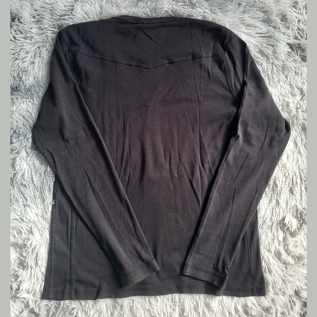 T-shirt Manches Longues G-Star RAW Correct Line – Col Tunisien – Noir – Taille L