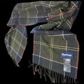 Écharpe Barbour Tartan Galingale Carreau Rouge Vert Très Bon État
