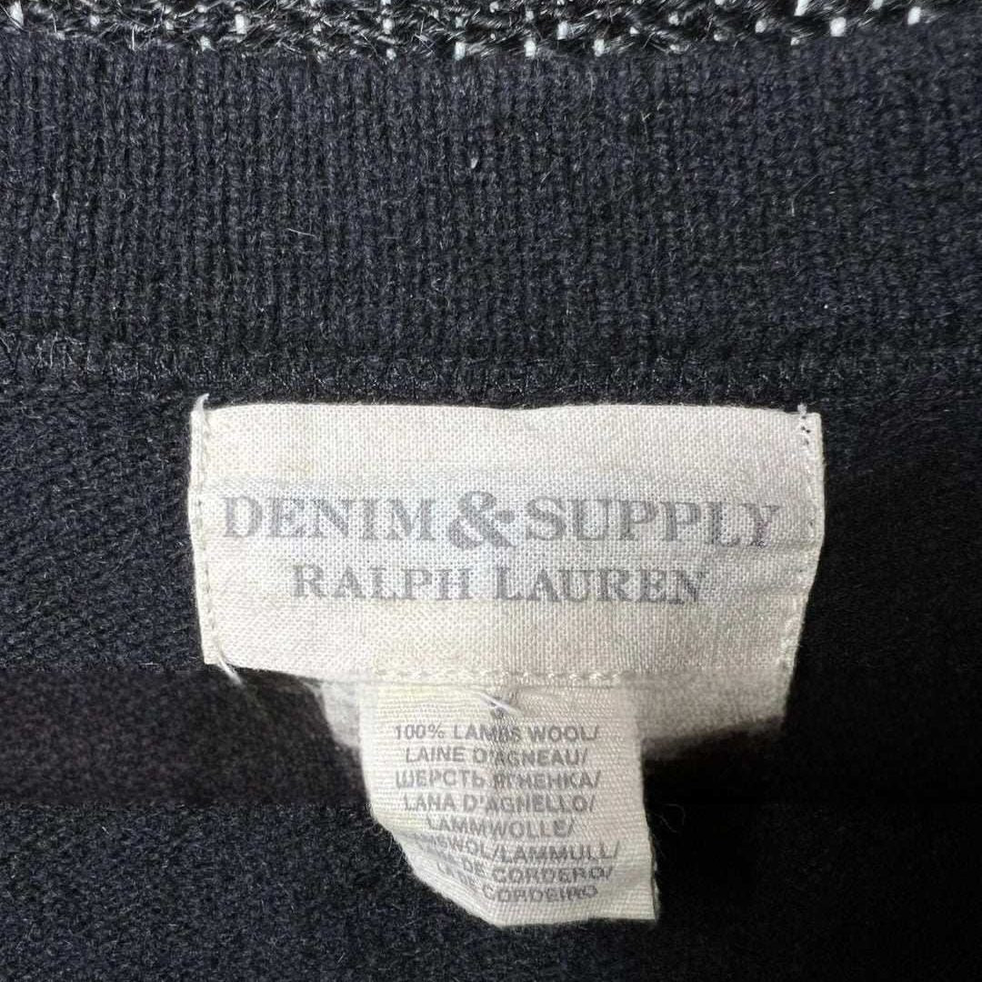 Pull noir Ralph Lauren Denim & Supply, laine, taille non visible. Fripes Sélect