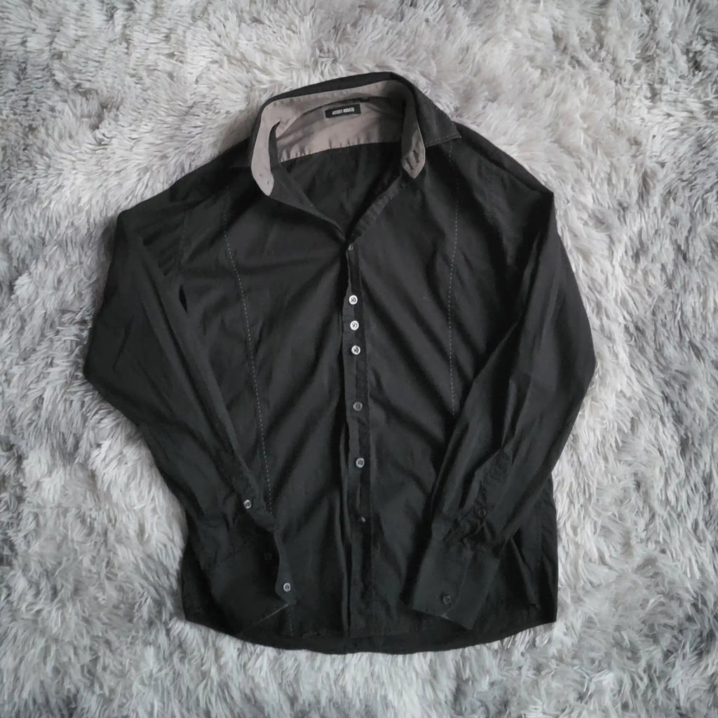 Chemise Noire Homme Antony Morato -  Easy Care Slim Fit - Taille 50 IT (L) - Stretch Luxe