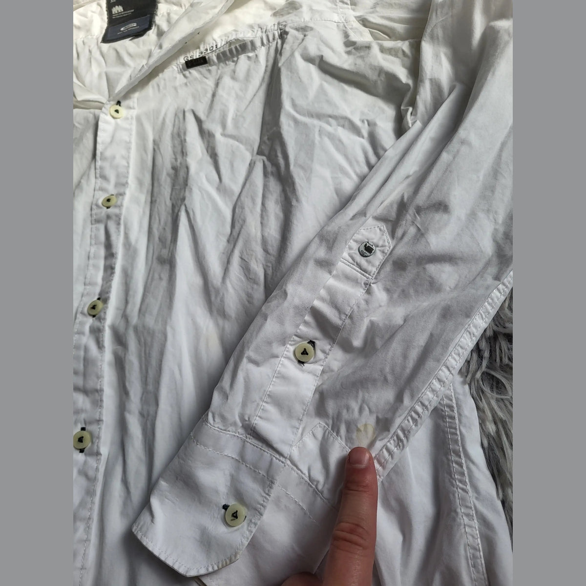 Chemise blanche homme H&M taille M, boutons blancs, Fripes Sélect