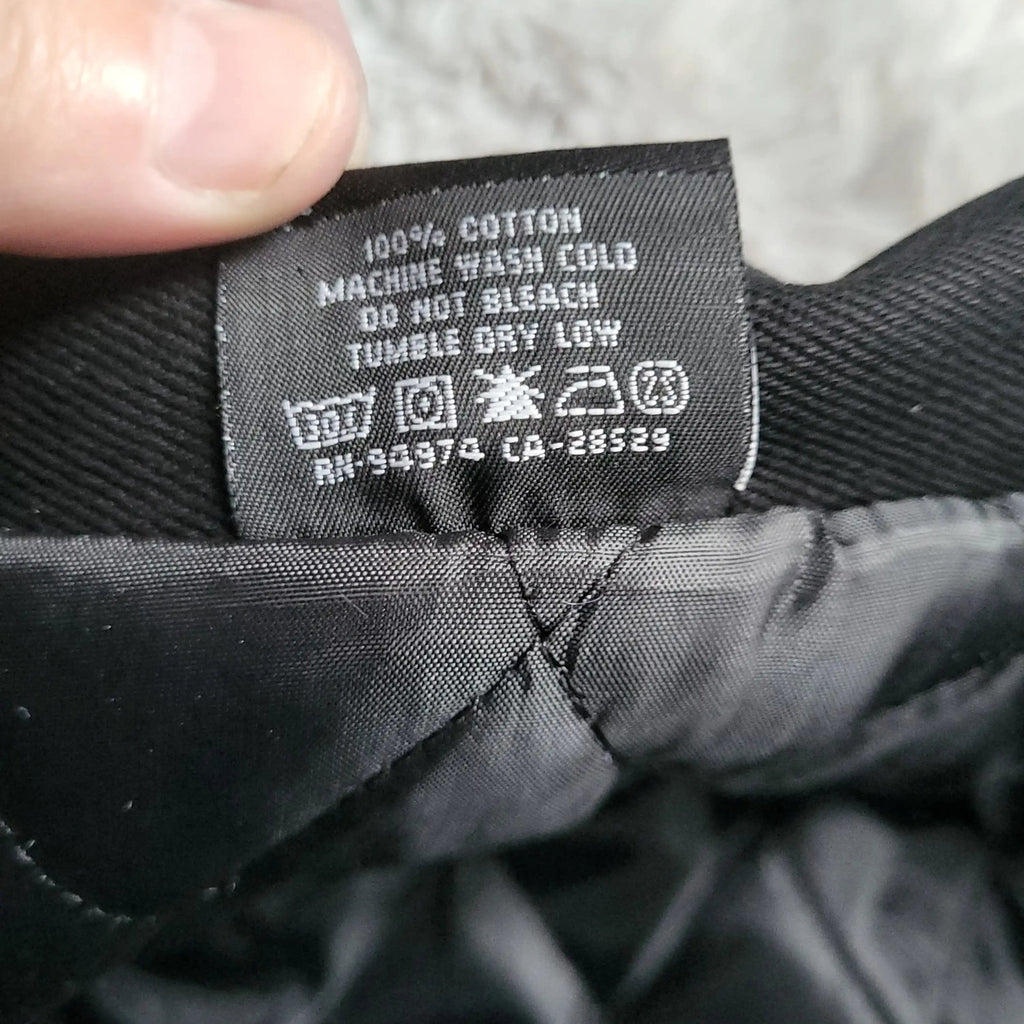 Veste noire, marque non visible, coton, taille non indiquée, Fripes Sélect