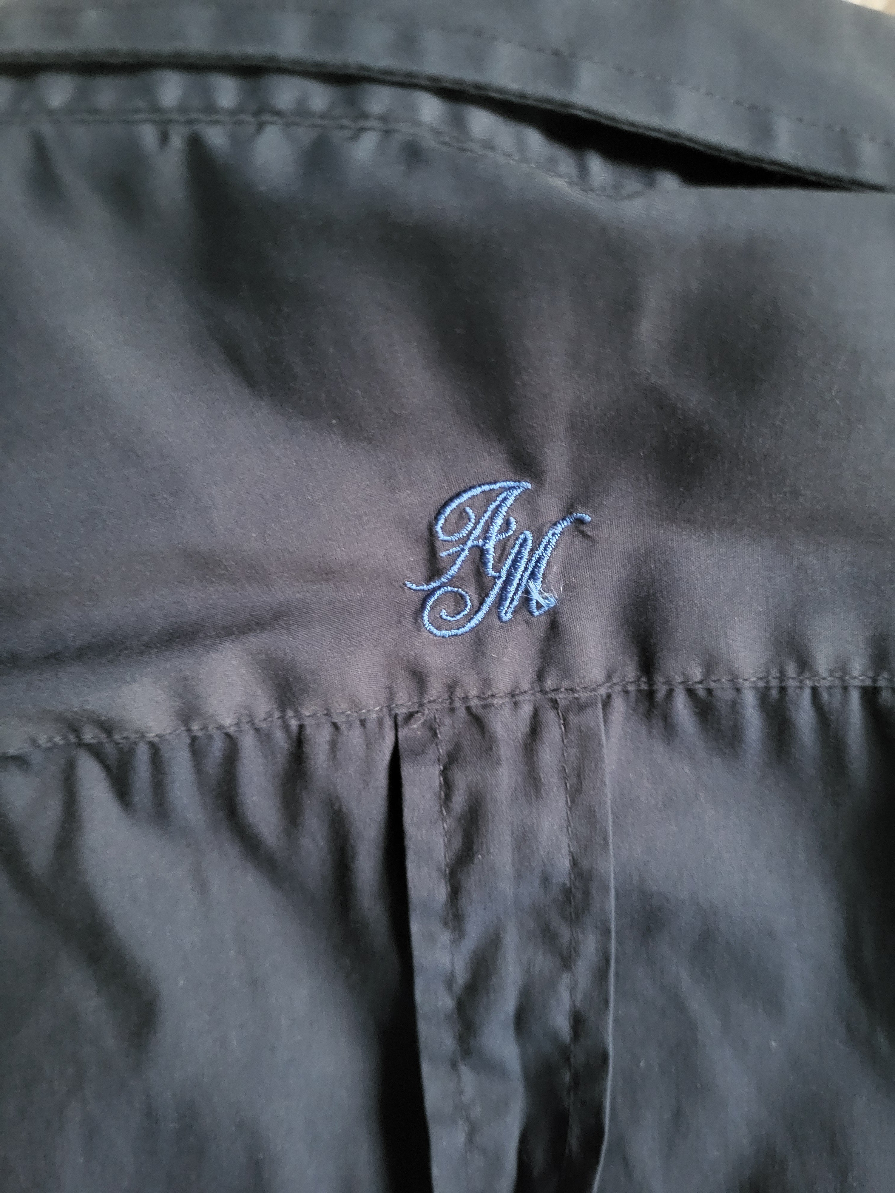 Chemise Antony Morato Black Collection Stretch Marine - Taille 50 IT (L) - Bandes Texturées Relief