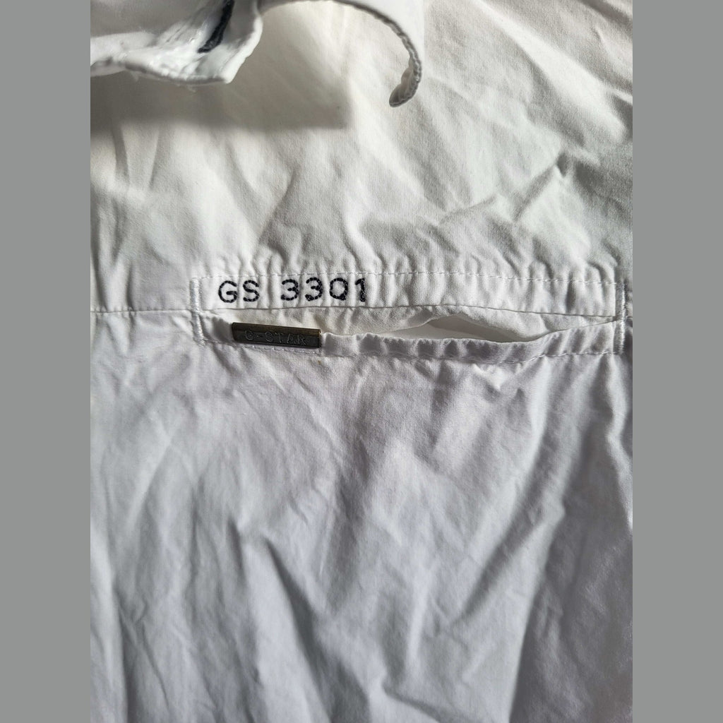 Chemise G-Star RAW GS 3301 Blanche - Taille XL - Style Workwear Workwear - À RÉPARER/CUSTOM