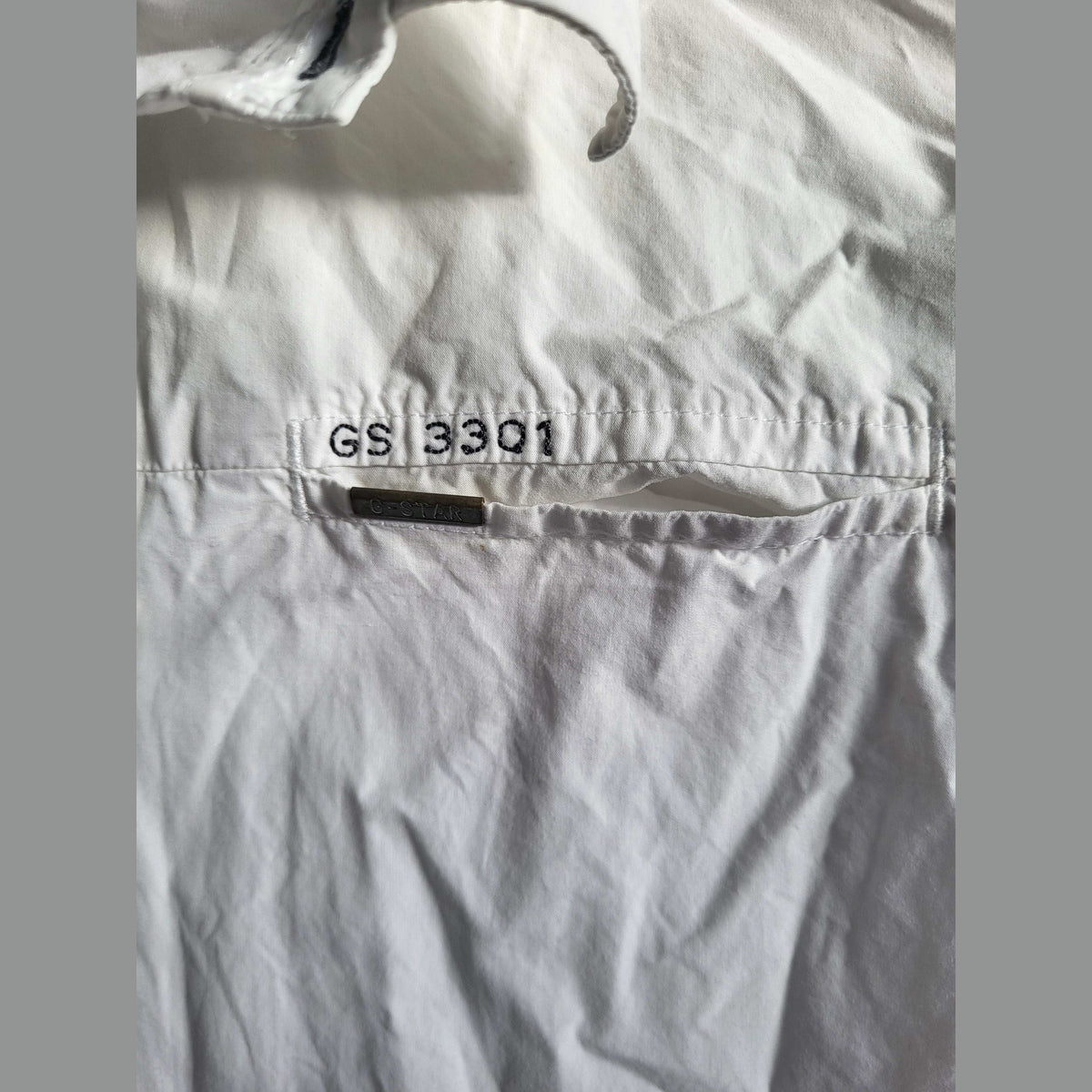 Chemise G-Star RAW GS 3301 Blanche - Taille XL - Style Workwear Workwear - À RÉPARER/CUSTOM