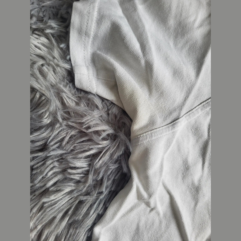 T-shirt blanc, marque non visible, taille non indiquée, Fripes Sélect