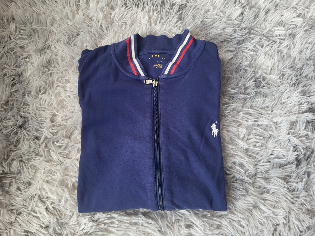 Veste Zippée POLO RALPH LAUREN Vintage - Bomber Bleu Marine XL