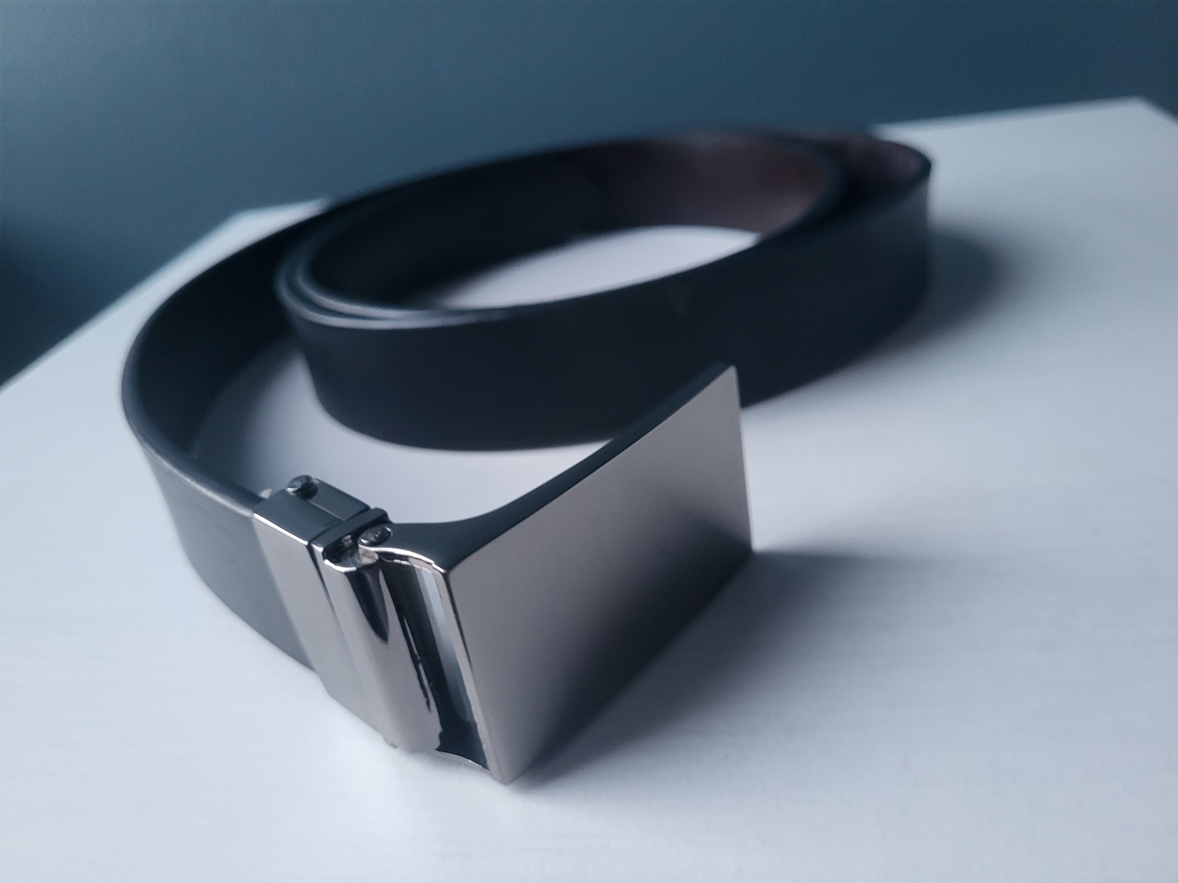 Ceinture Réversible Celio Business – Cuir Noir/Marron – Taille XL – Très Bon État