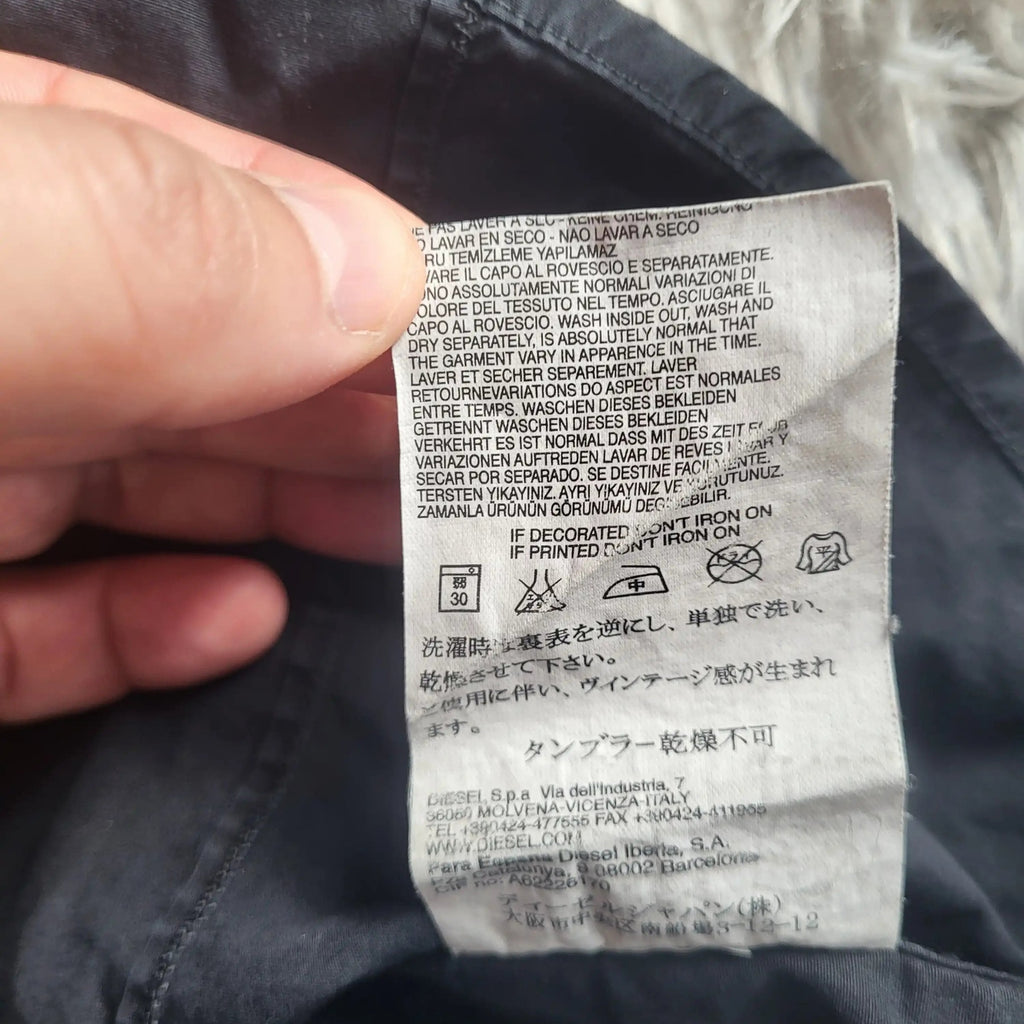 Pantalon Diesel noir, taille S, étiquette visible, Fripes Sélect