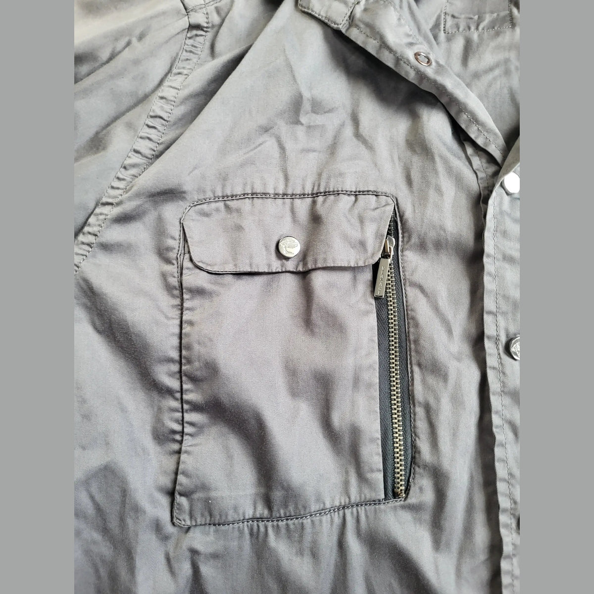 Veste Dickies gris anthracite, poche à fermeture éclair, taille non indiquée, Fripes Sélect