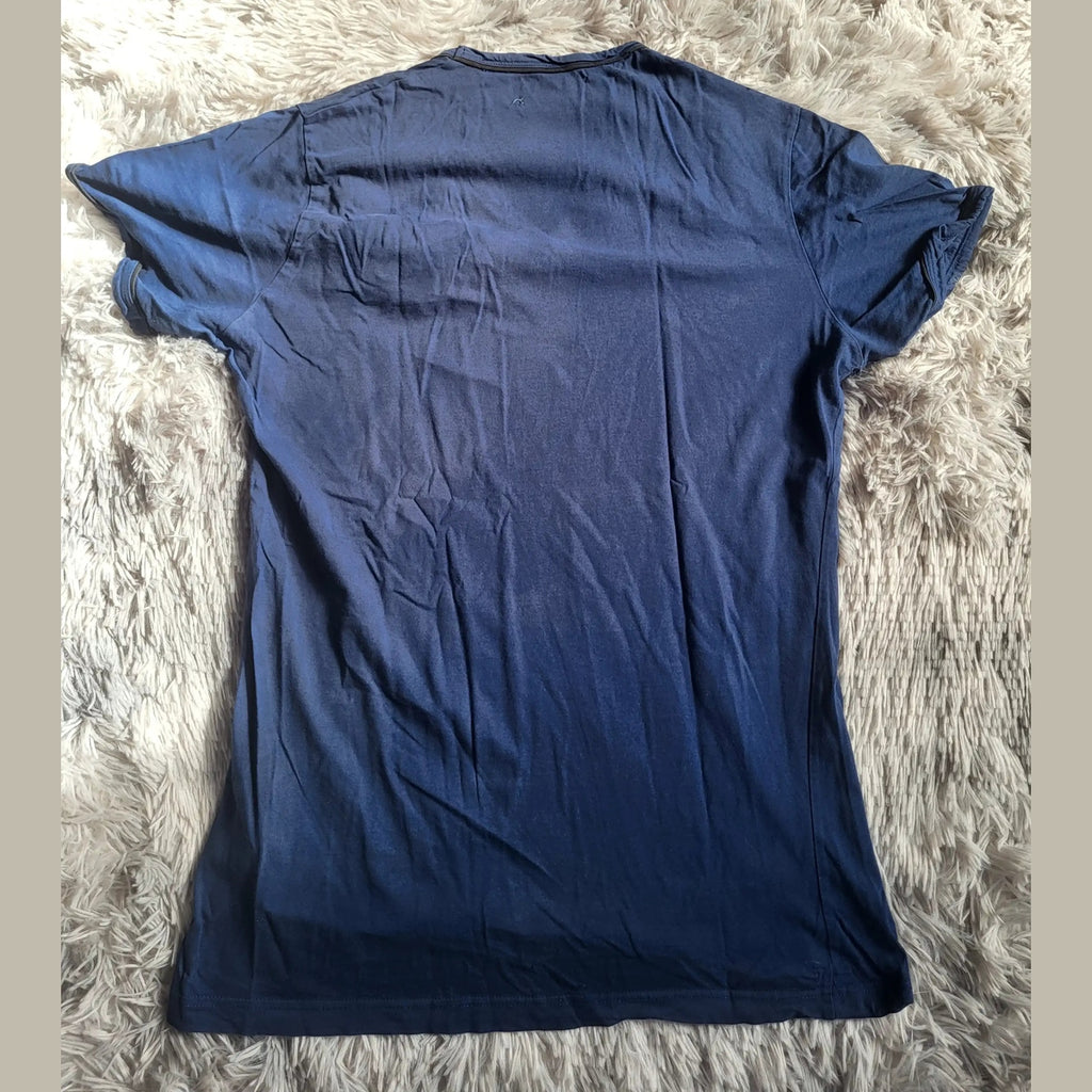 T-shirt Bill Tornade Bleu Marine – Col V – Poche Poitrine – Taille L