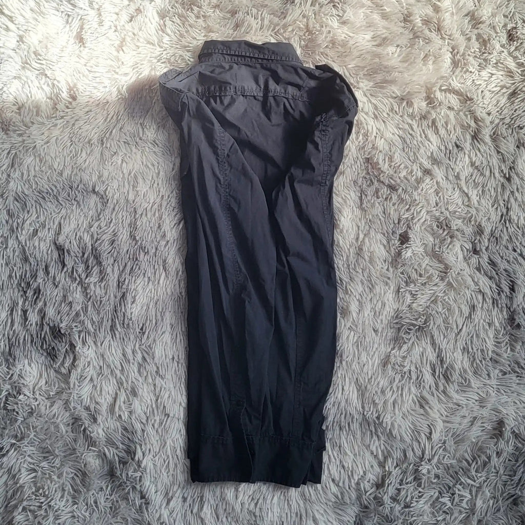 Chemise noire homme, marque non visible, taille M. Fripes Sélect