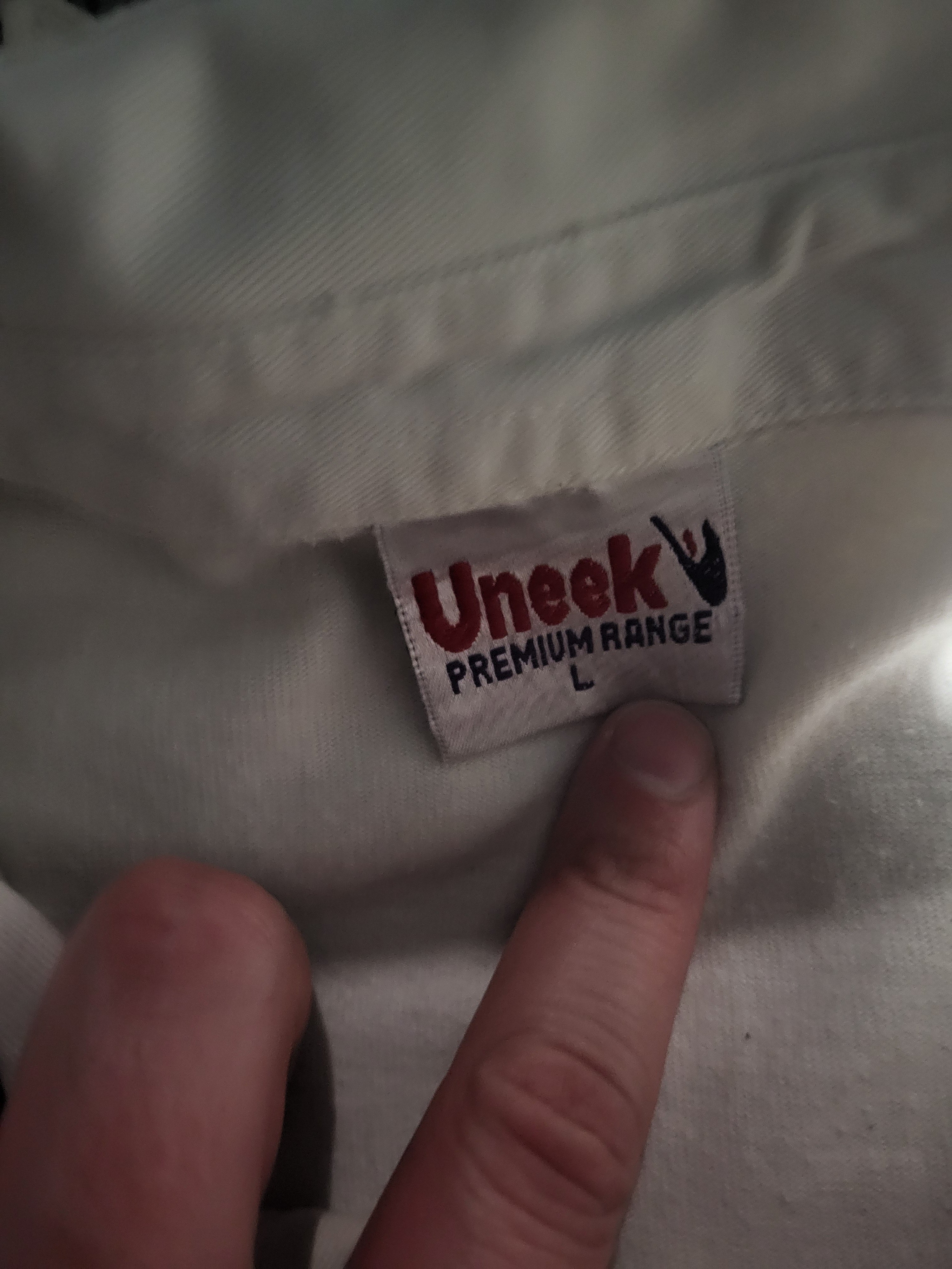 Polo Manches Longues Uneek – Style Workwear "E-on" – Taille L – Blanc
