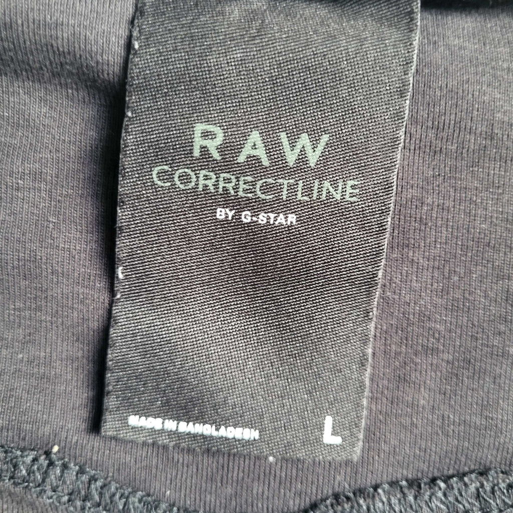 T-shirt Manches Longues G-Star RAW Correct Line – Col Tunisien – Noir – Taille L