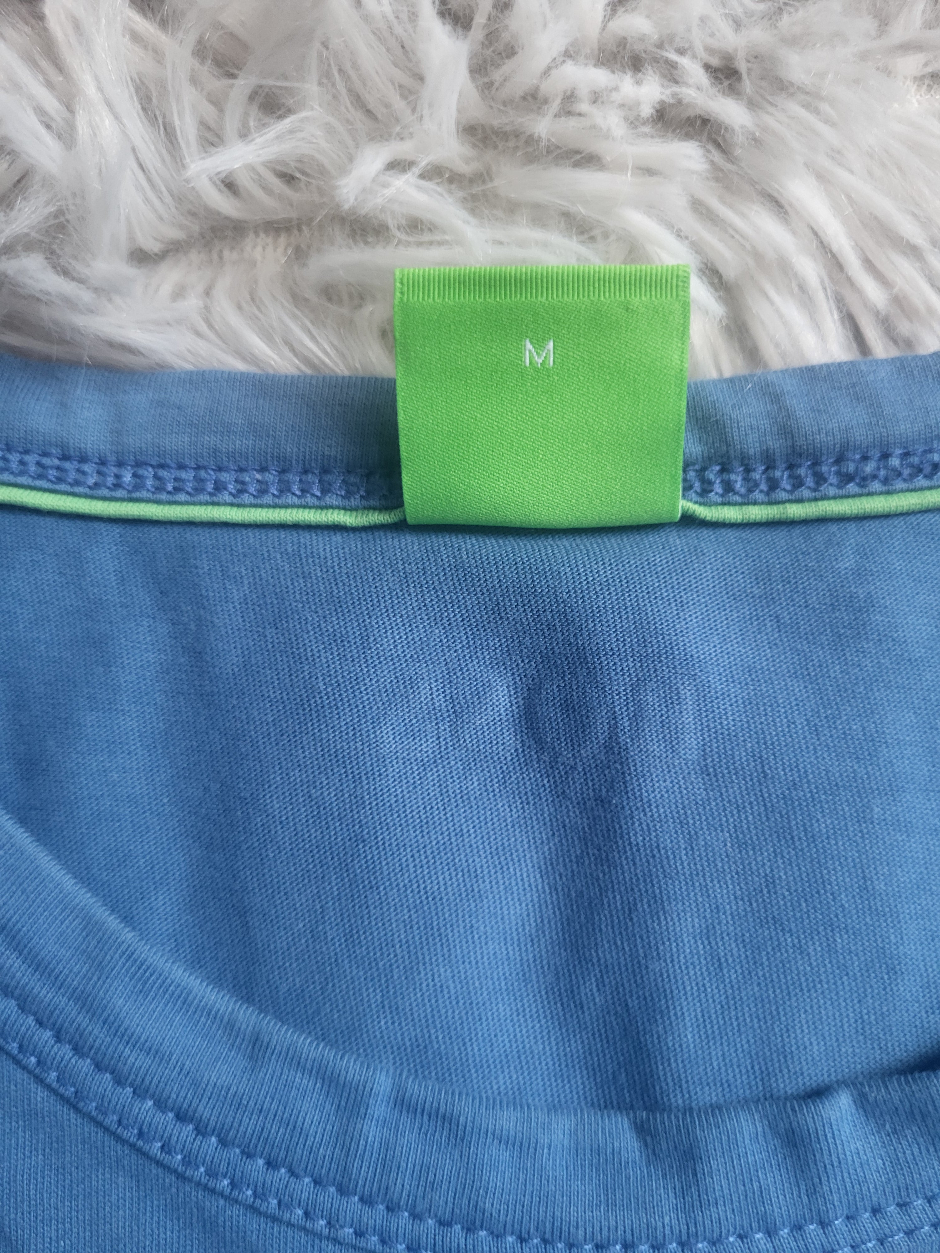 T-shirt Hugo Boss Green Team Bleu Coton Pima Sport Chic Taille M