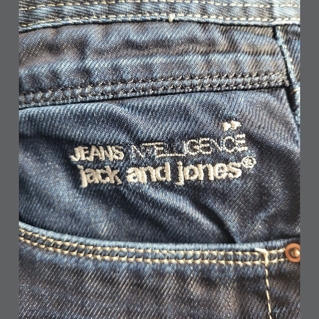 Jean Jack & Jones Core One Coated Bleu Marine – Coupe Droite – W36 L34 – XL – Renforcé