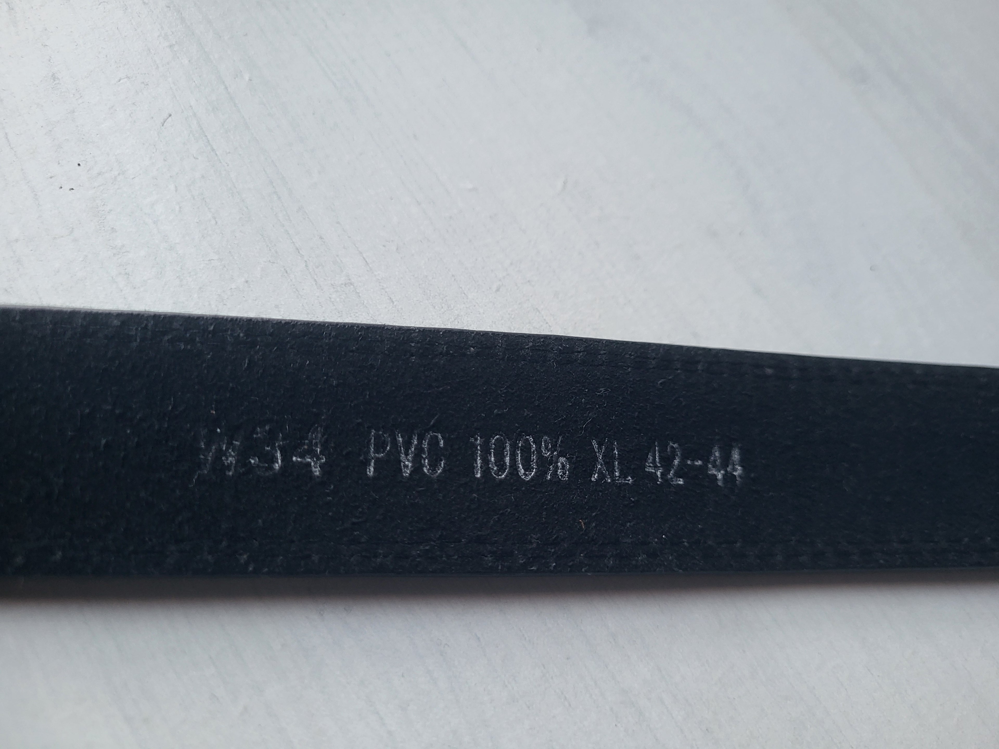 Ceinture Homme Noire XL 42-44 Boucle Plaque Argentée Brossée - État impeccable
