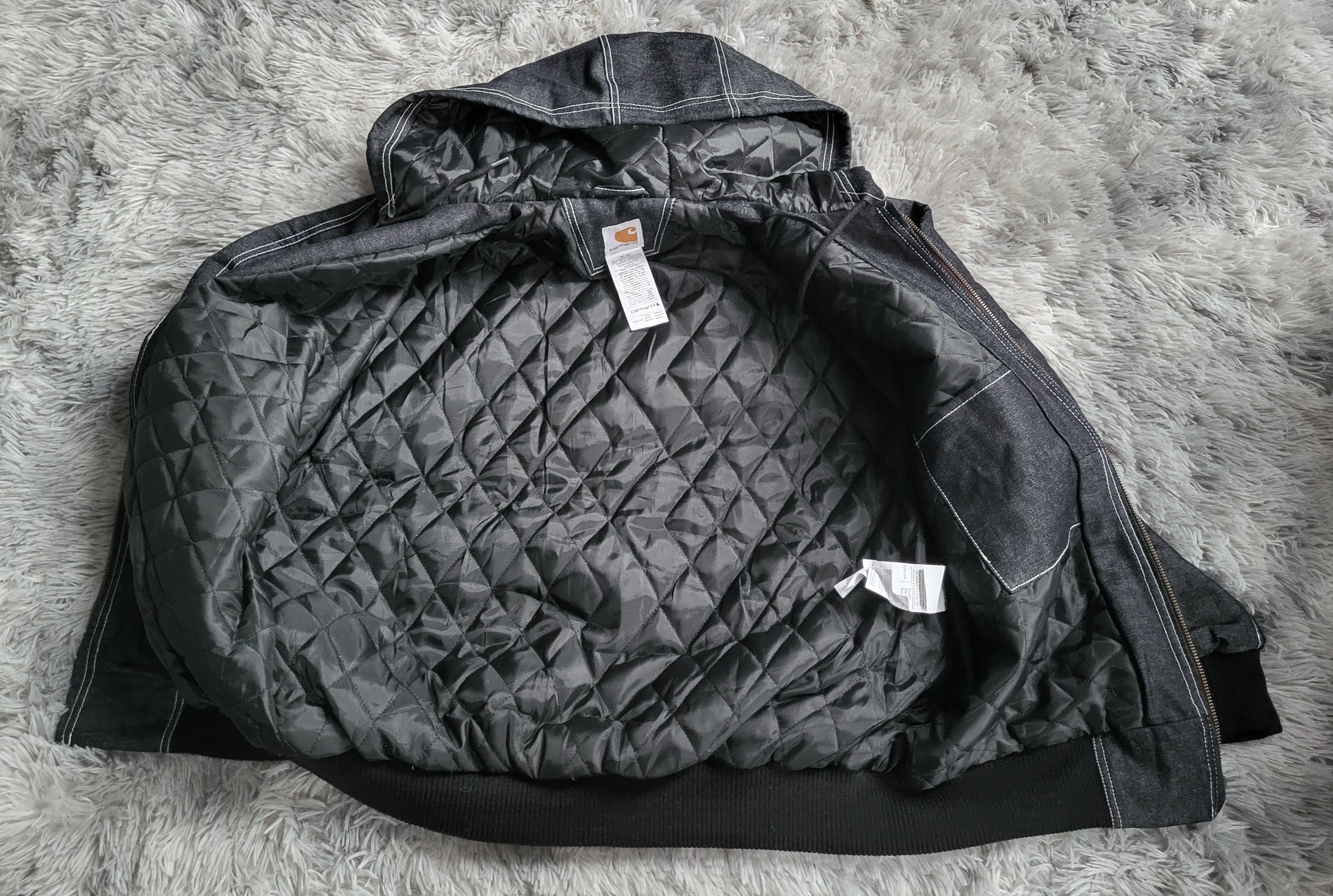 Veste Carhartt Active Jacket Denim Bleu Foncé Homme - Made in USA - Vintage - Taille L - Neuf