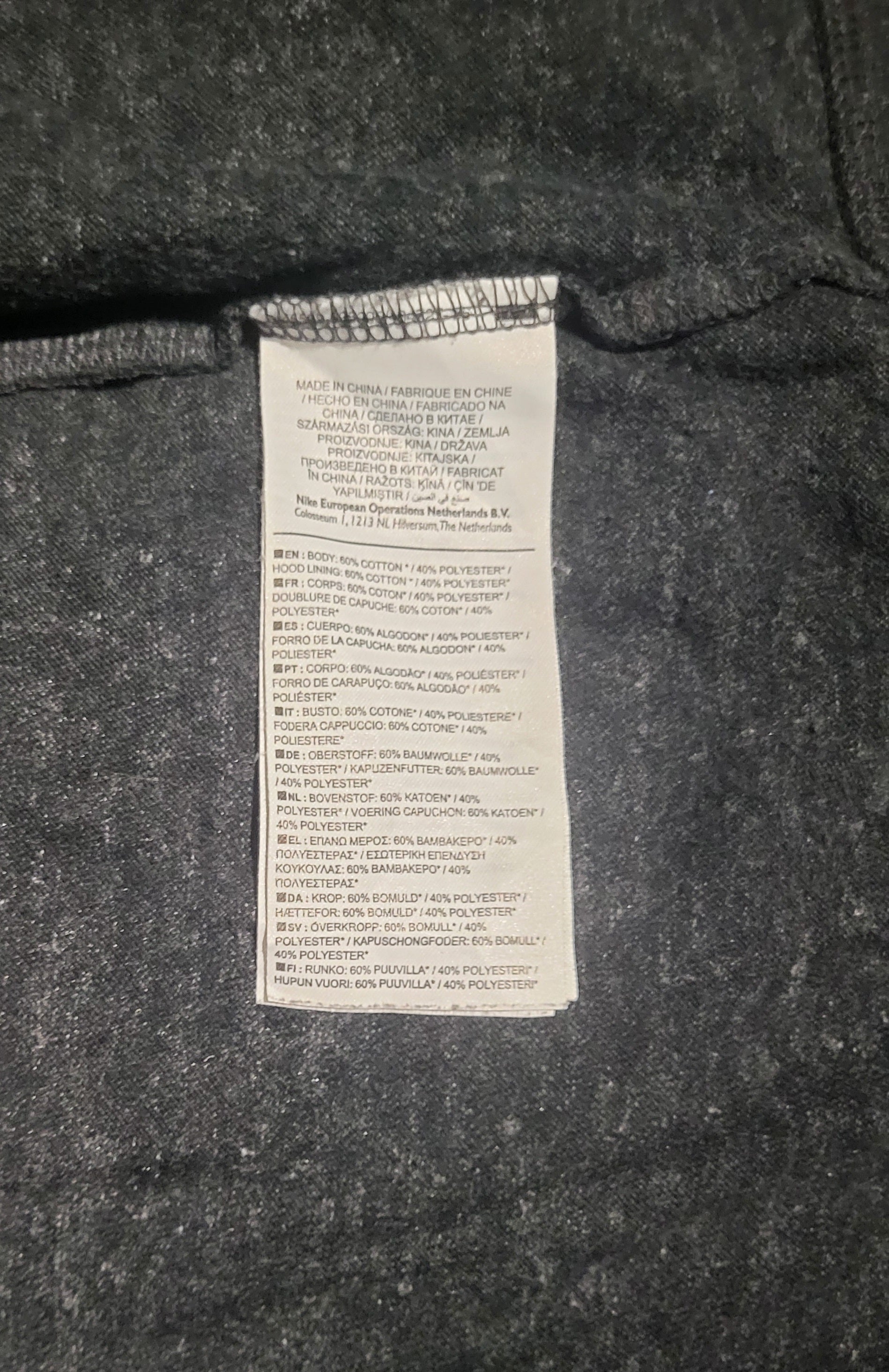 Sweat à capuche Nike Full-Zip Gris Anthracite Taille M