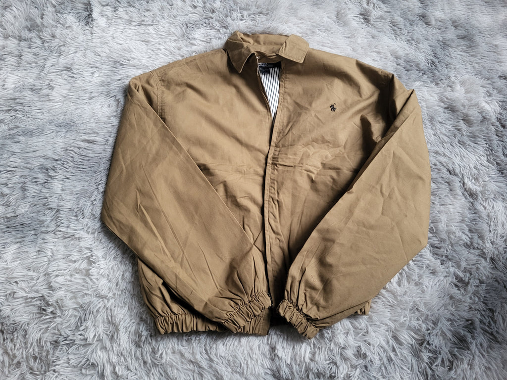 Veste Harrington Polo Ralph Lauren Homme - Beige Sablé- Coton Premium - Taille XL - Neuf