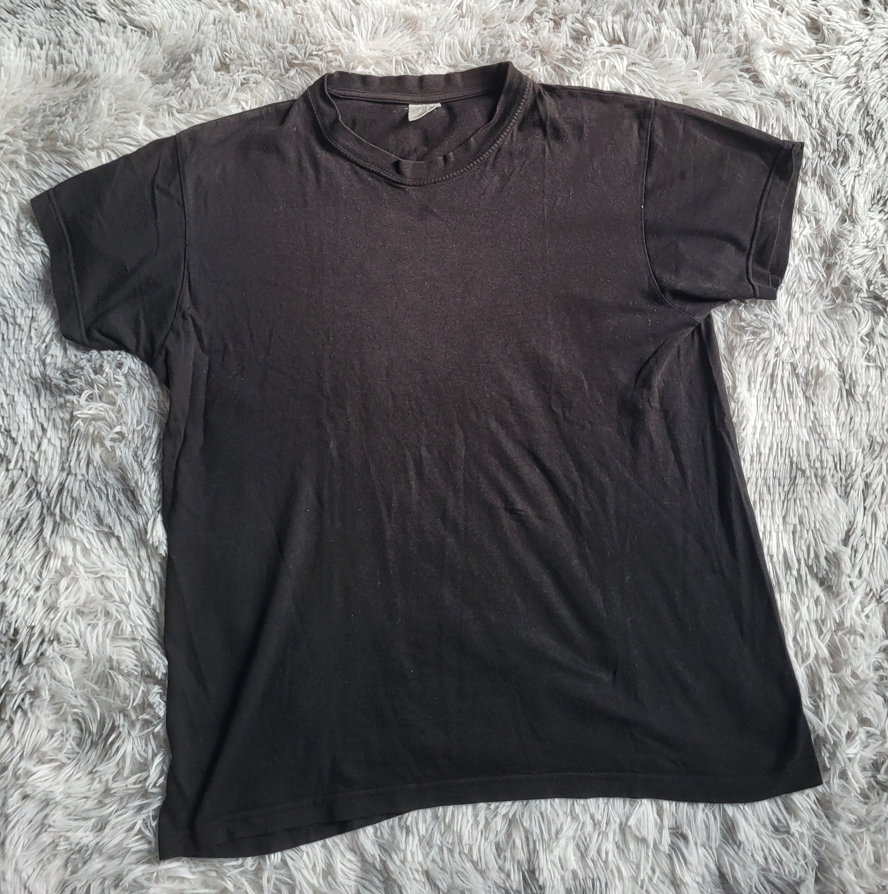 T-shirt Noir Zeeman 100% Coton – Taille M – Petit Prix / Idéal Complément de Lot