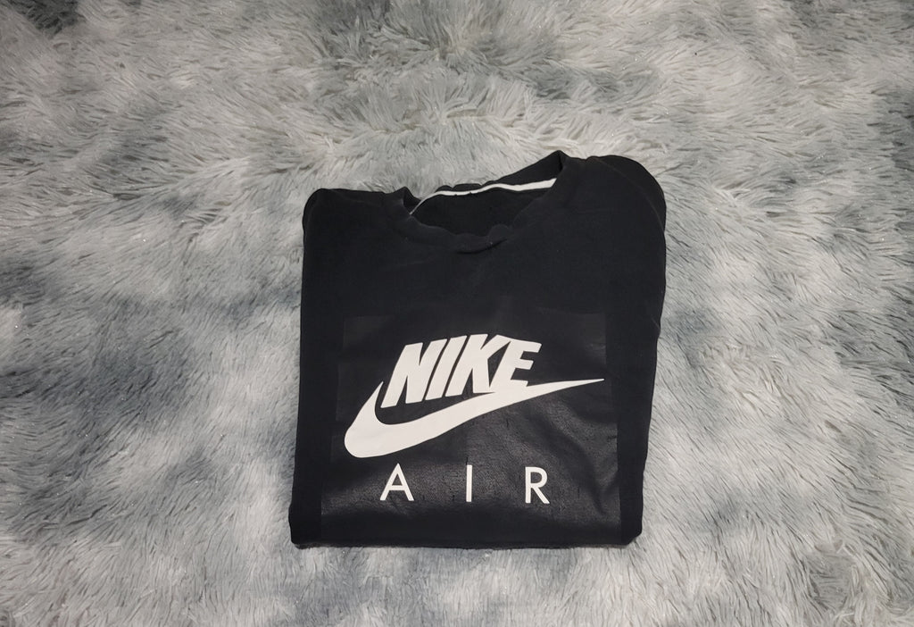 Sweat Nike Air Crewneck - Noir & Gris - Taille L - Zip Latéral Style