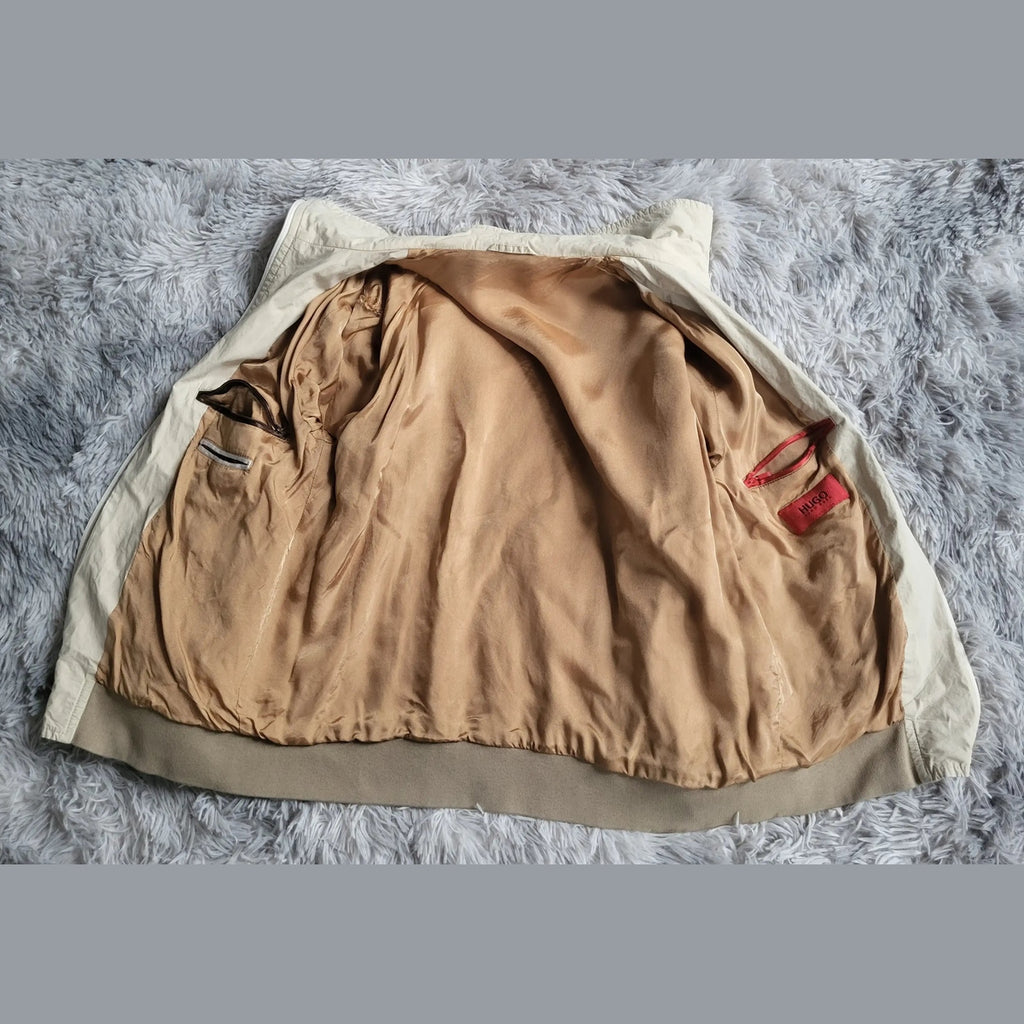 Blouson Harrington HUGO BOSS Vintage 2005 – Collection Metzingen – Beige – Taille XL