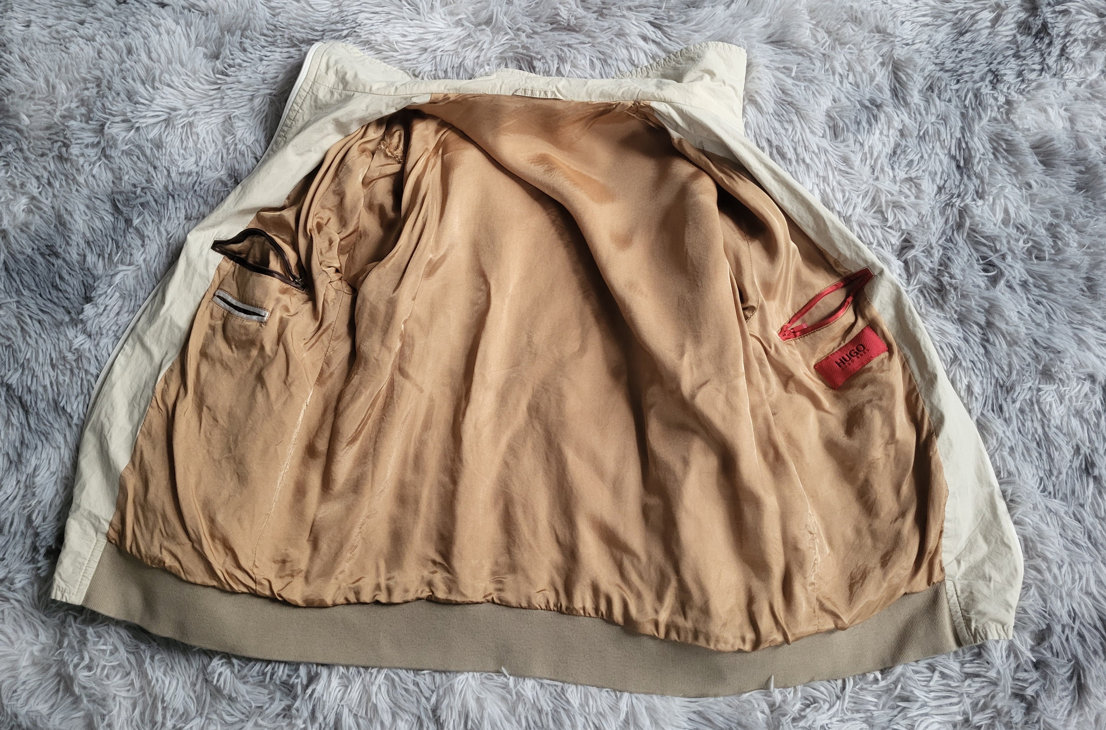 Blouson Harrington HUGO BOSS Vintage 2005 – Collection Metzingen – Beige – Taille XL