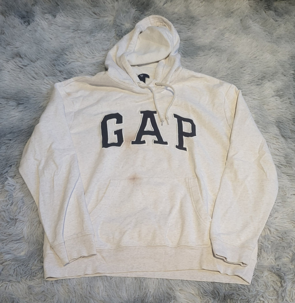 Sweat à Capuche Gap Classique – Blanc Cassé – Taille M – Logo Brodé – Unisexe