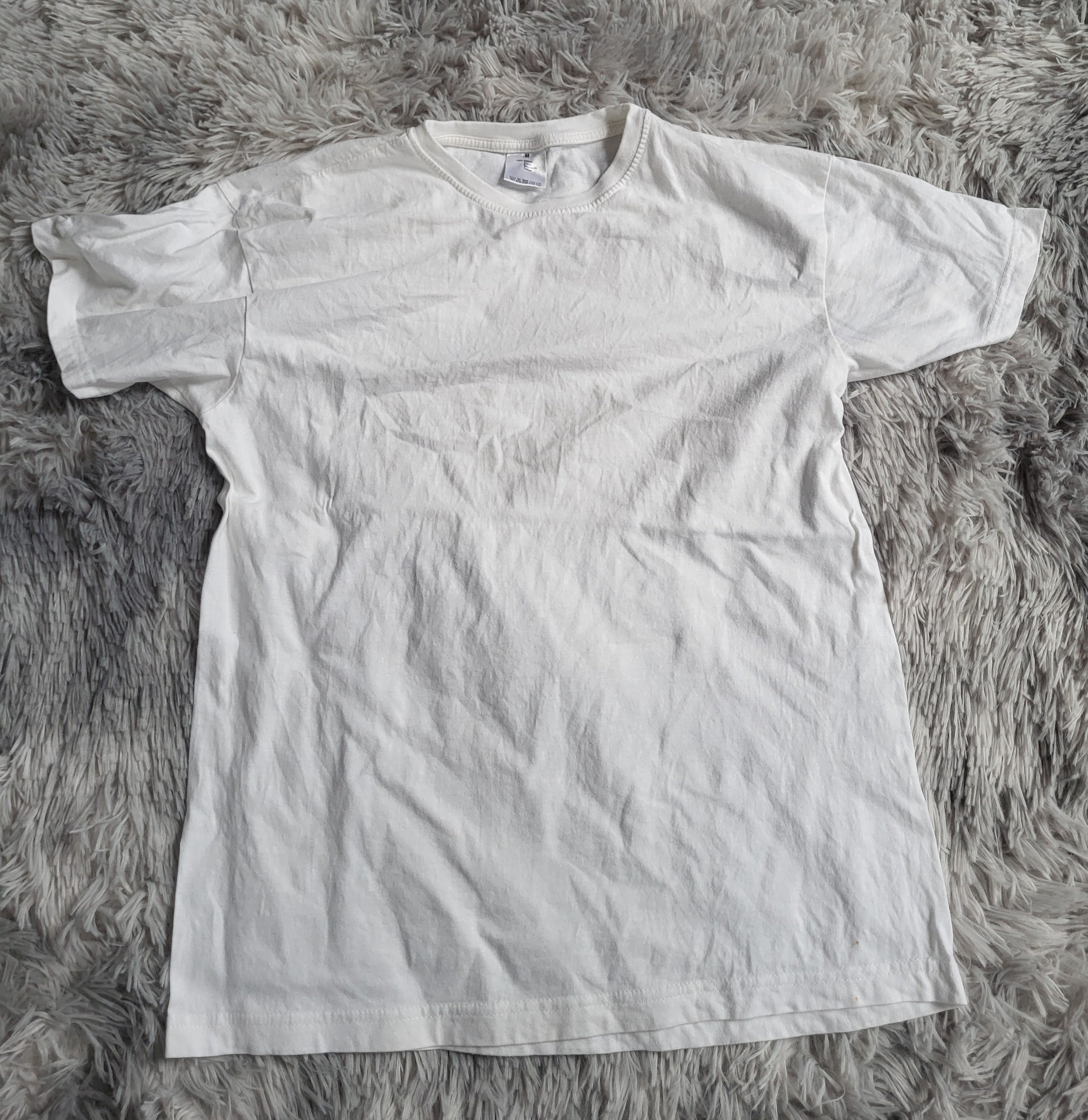 T-shirt blanc coton Zeeman Taille M - Petit prix / Idéal Complément de Lot !
