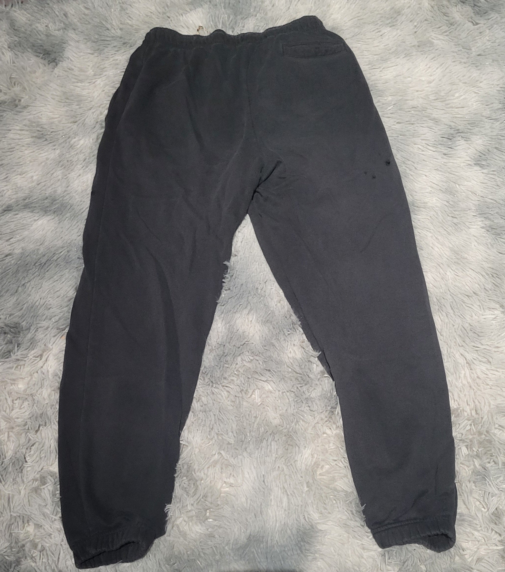 Pantalon de Training Nike Jordan Noir – Logo Floqué – Taille S – Style Distressed Streetwear