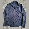 Chemise Antony Morato Black Collection Stretch Marine - Taille 50 IT (L) - Bandes Texturées Relief