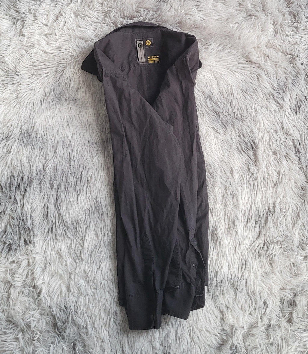 Chemise G-Star RAW 3301 Zippée - Utility Denim Noir - Taille L - Overshirt Veste Technique