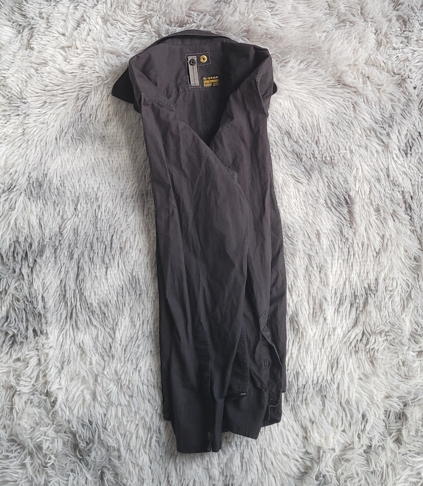 Chemise G-Star RAW 3301 Zippée - Utility Denim Noir - Taille L - Overshirt Veste Technique