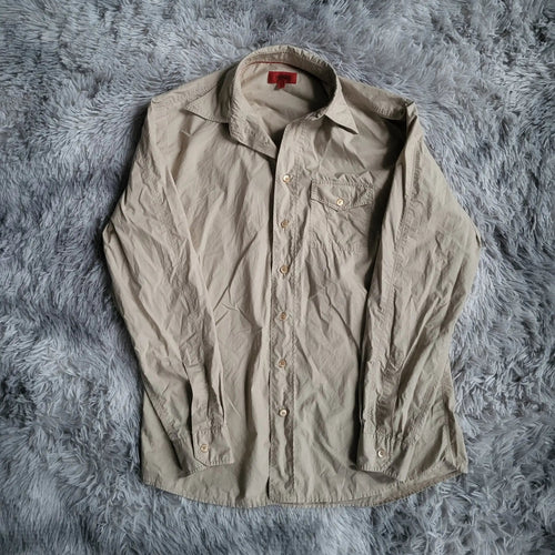 Chemise HUGO Hugo Boss Saharienne Beige - Taille L - Popeline de Coton Style Field