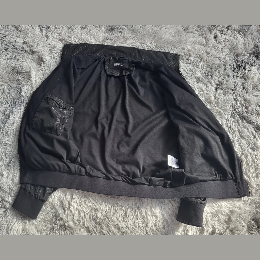 Blouson Bomber Gucci Jacquard Monogramme GG – Collection 2012 – Taille XXL – État Exceptionnel