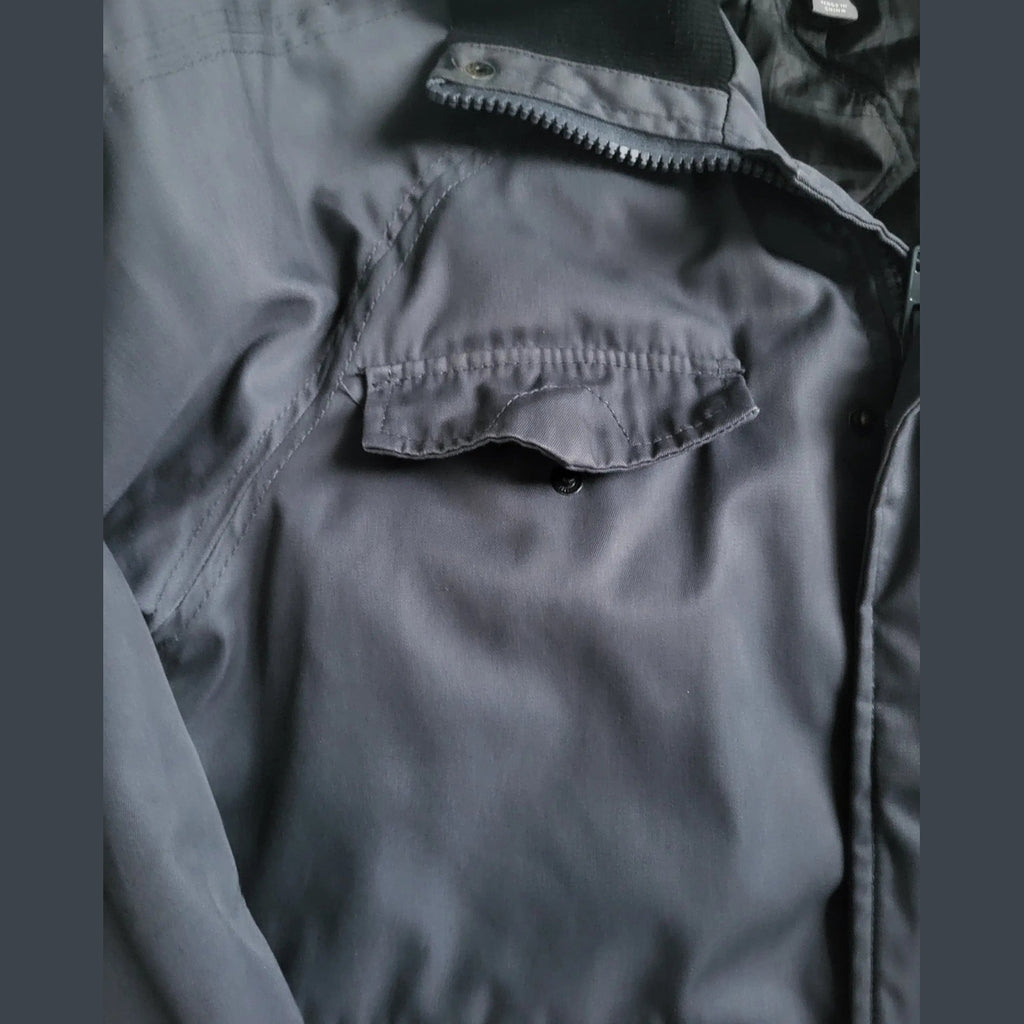 Veste H&M grise, taille M, poche poitrine, fermeture éclair, Fripes Sélect