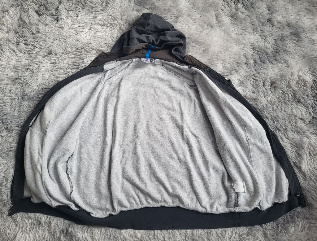 Sweat à capuche zippé Puma – Gris Anthracite – Taille XL