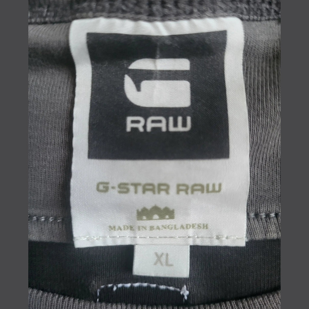 T-shirt G-Star Raw gris taille XL, étiquette visible, Fripes Sélect