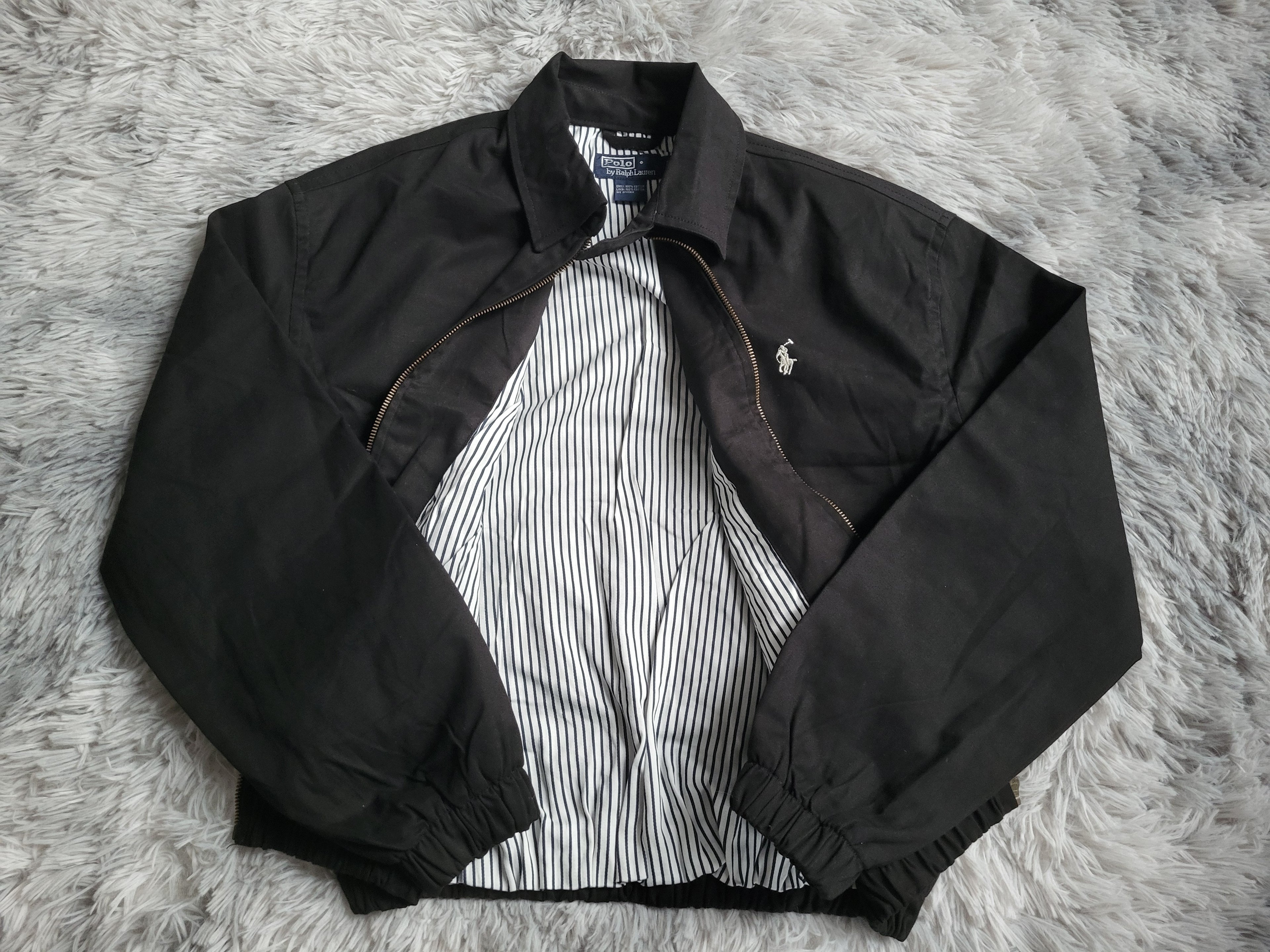 Veste Harrington Polo Ralph Lauren Homme - Noir - Coton Premium - Taille S - Neuf